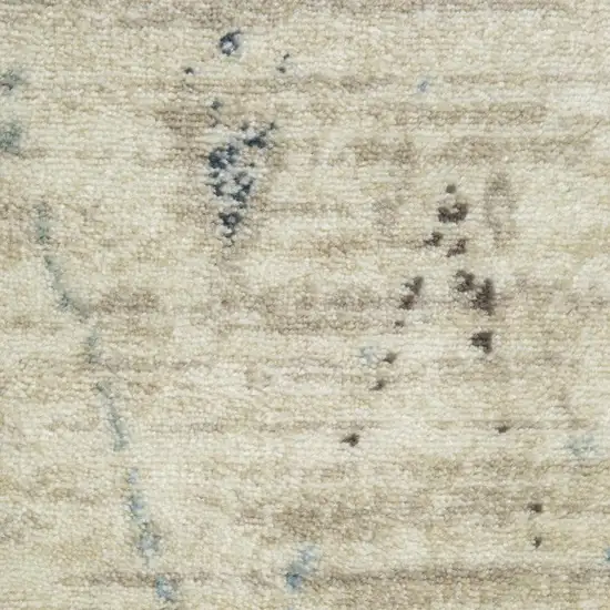 Ivory And Blue Chevron Area Rug Photo 8