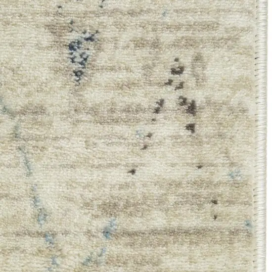 Ivory And Blue Chevron Area Rug Photo 8