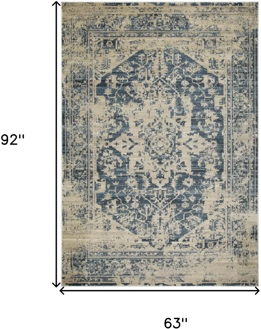 Ivory Oriental Area Rug Photo 6