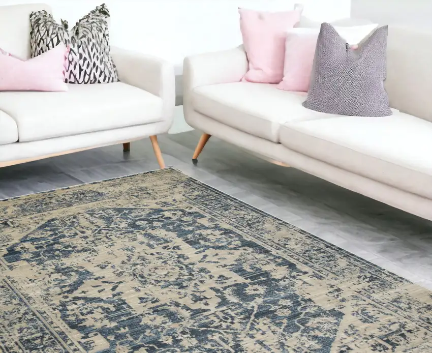 Ivory Oriental Dhurrie Area Rug Photo 1