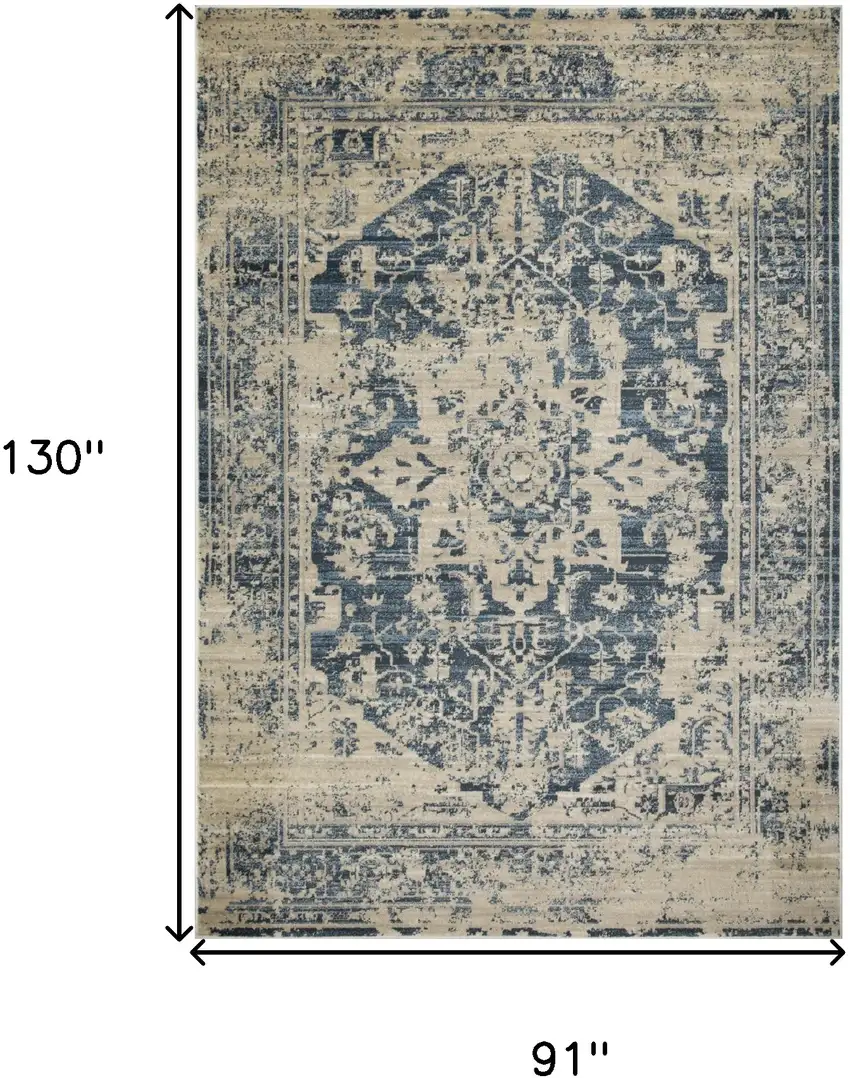 Ivory Oriental Area Rug Photo 6