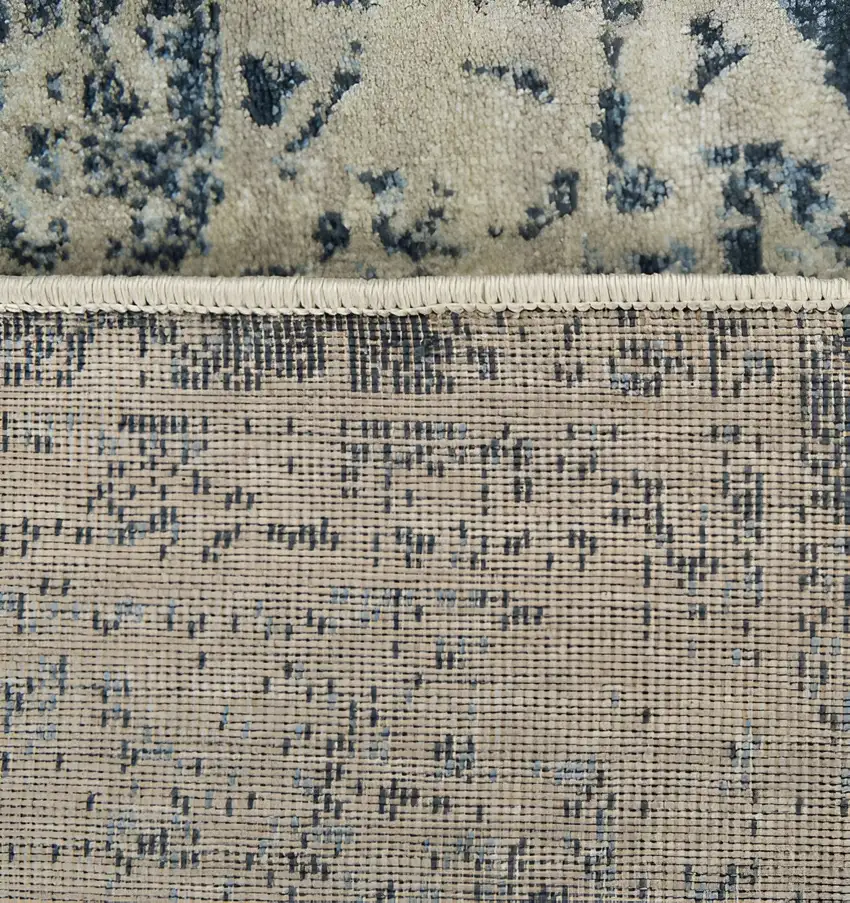 8' Ivory Round Oriental Area Rug Photo 2