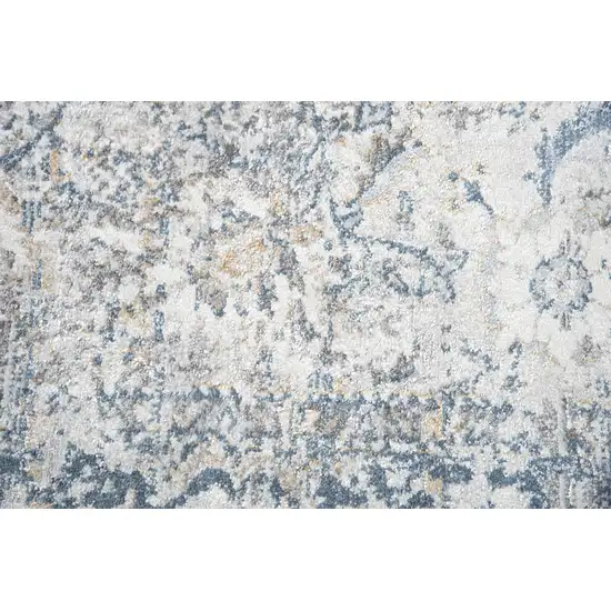 Beige Blue Gray And Rust Oriental Area Rug Photo 5