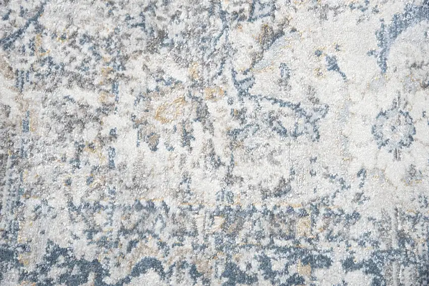 Beige Blue Gray And Rust Oriental Area Rug Photo 5
