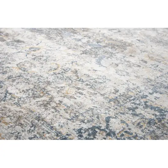 Beige Blue Gray And Rust Oriental Area Rug Photo 4