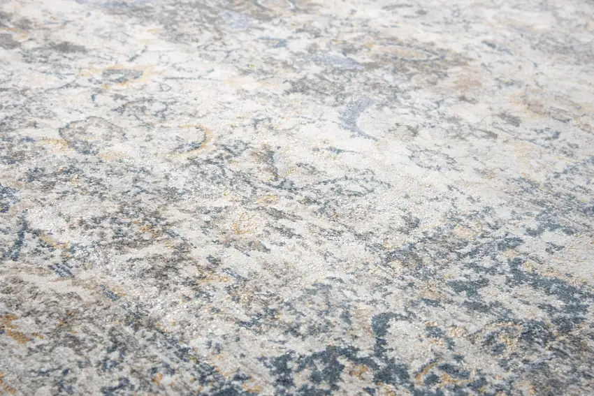 Beige Blue Gray And Rust Oriental Area Rug Photo 4