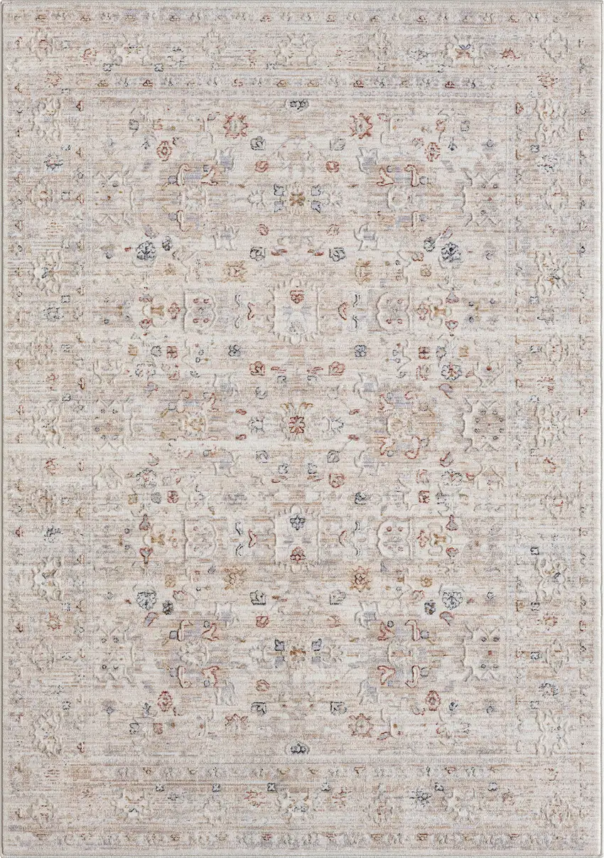 Beige Botanical Area Rug Photo 1