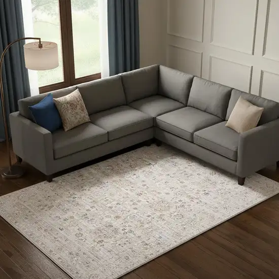 Beige Botanical Area Rug Photo 1