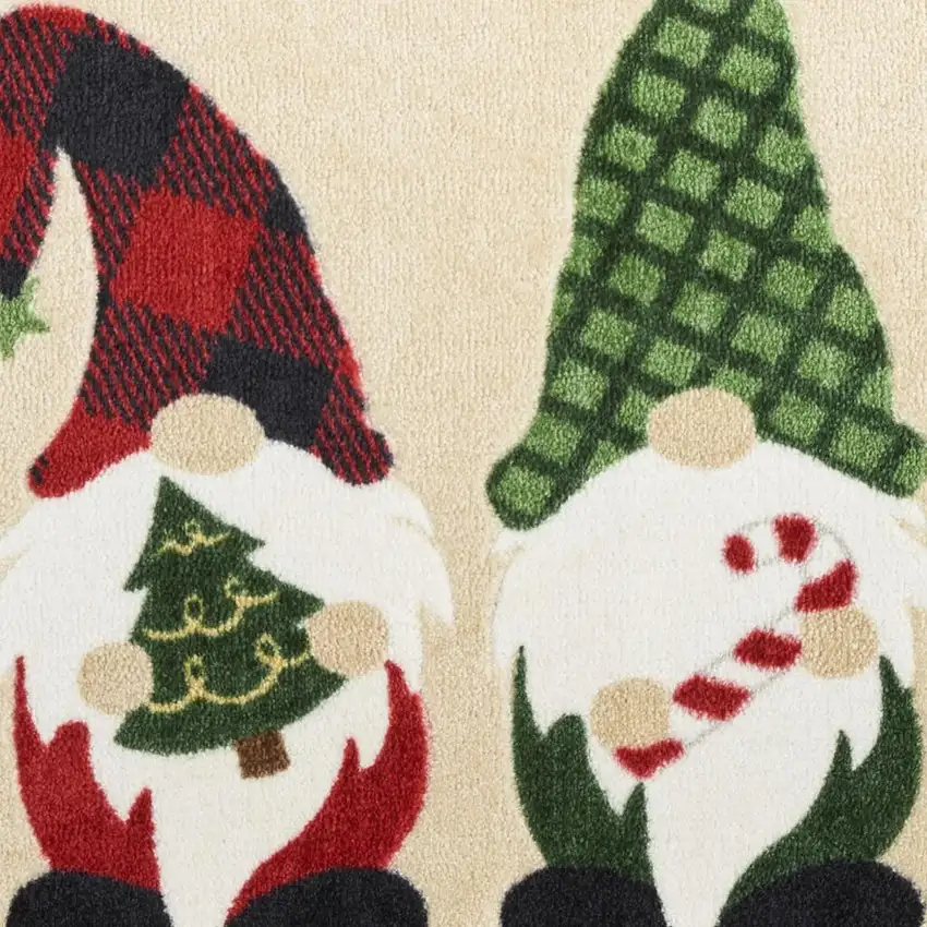 Beige Botanical Leaves Area Rug Photo 2