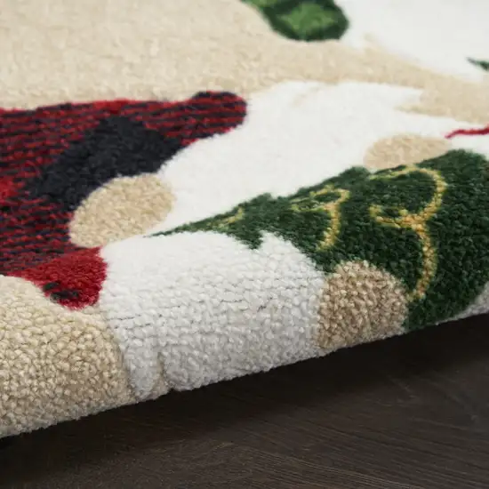 Beige Botanical Leaves Area Rug Photo 8