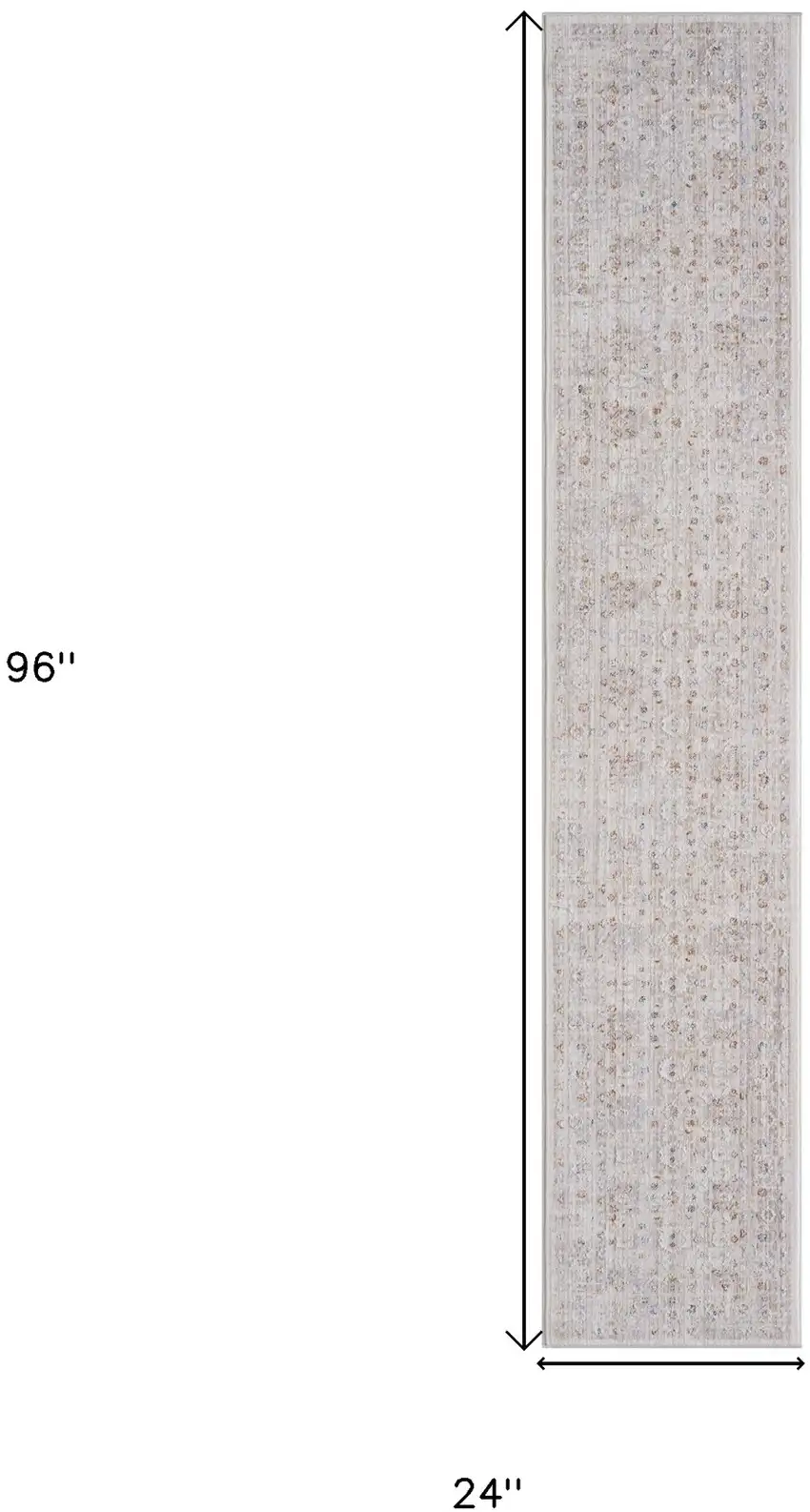 Beige Botanical Runner Rug Photo 8