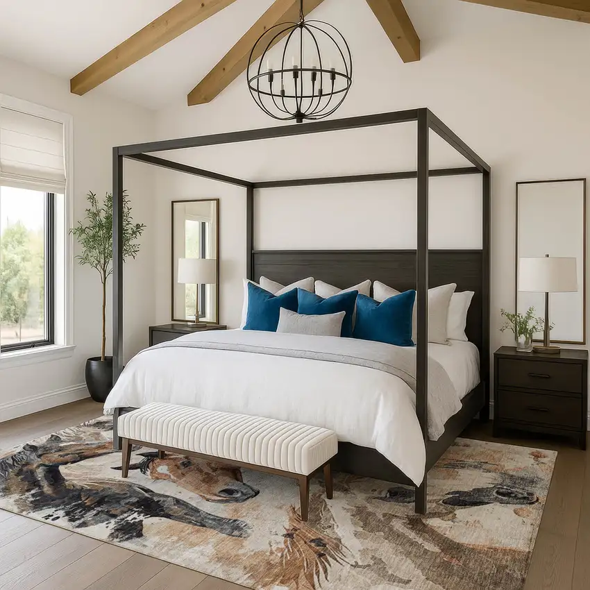 Beige Brown And Charcoal Animal Print Washable Area Rug With UV Protection Photo 2