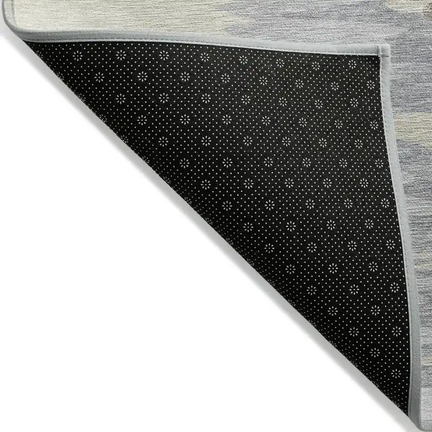 Beige Brown And Gray Abstract Washable Indoor Outdoor Area Rug Photo 3