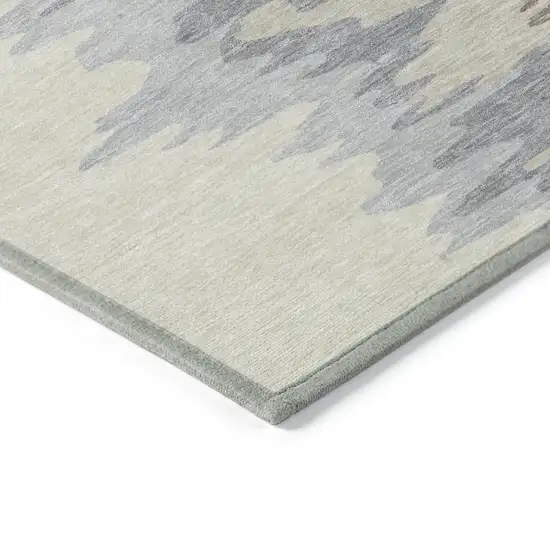 Beige Brown And Gray Abstract Washable Indoor Outdoor Area Rug Photo 4