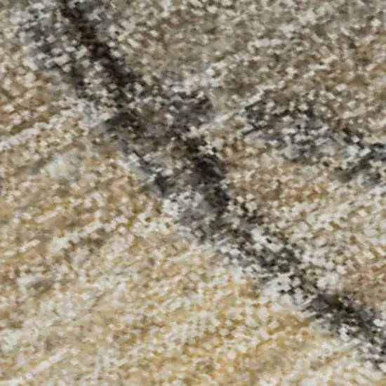 Beige Brown And Ivory Abstract Washable Area Rug With UV Protection Photo 7