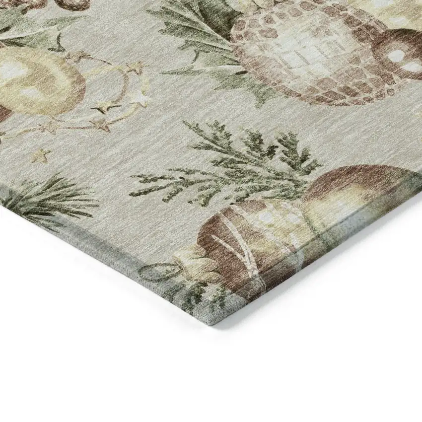 Beige Brown And Ivory Stars Washable Indoor Outdoor Area Rug Photo 6