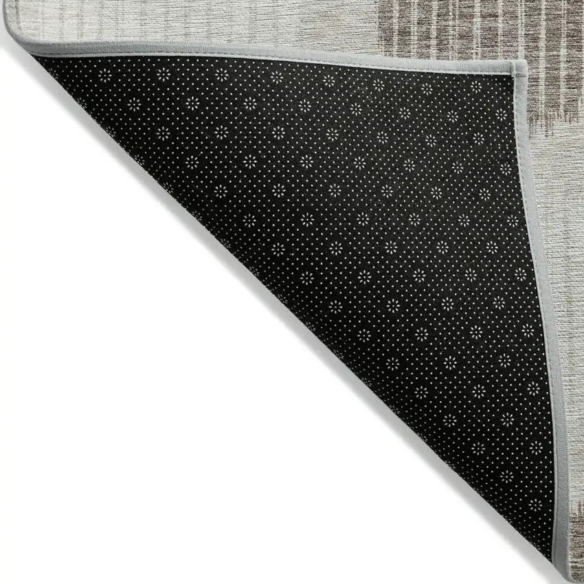 Beige Brown And Ivory Geometric Washable Indoor Outdoor Area Rug Photo 4