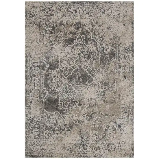 Beige Brown And Ivory Oriental Area Rug Photo 2