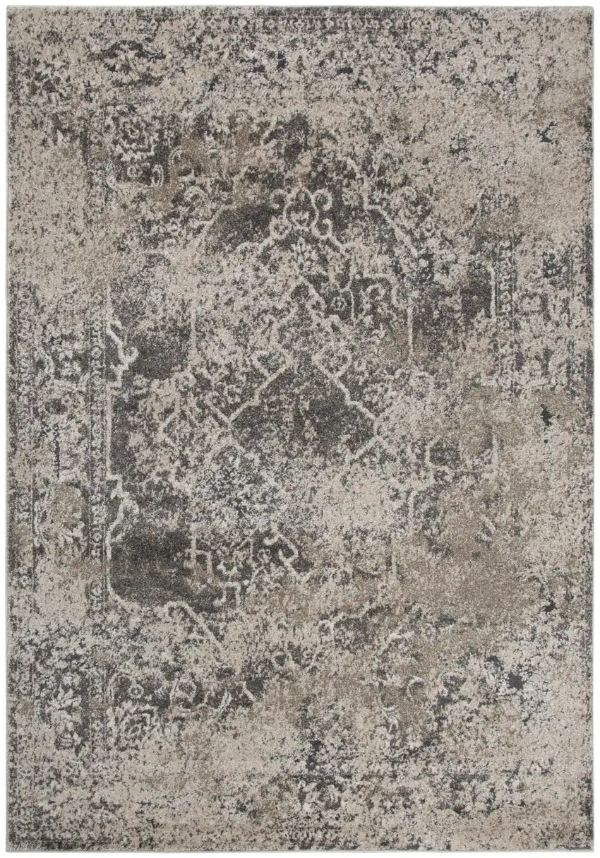 Beige Brown And Ivory Oriental Area Rug Photo 2