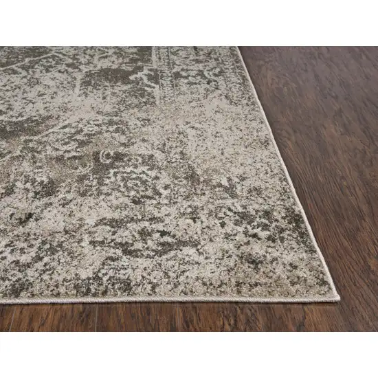 Beige Brown And Ivory Oriental Area Rug Photo 3