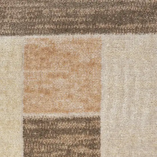 Beige Brown And Tan Geometric Area Rug Photo 3