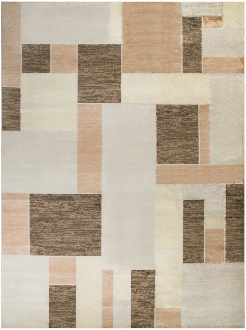 Beige Brown And Tan Geometric Area Rug Photo 6
