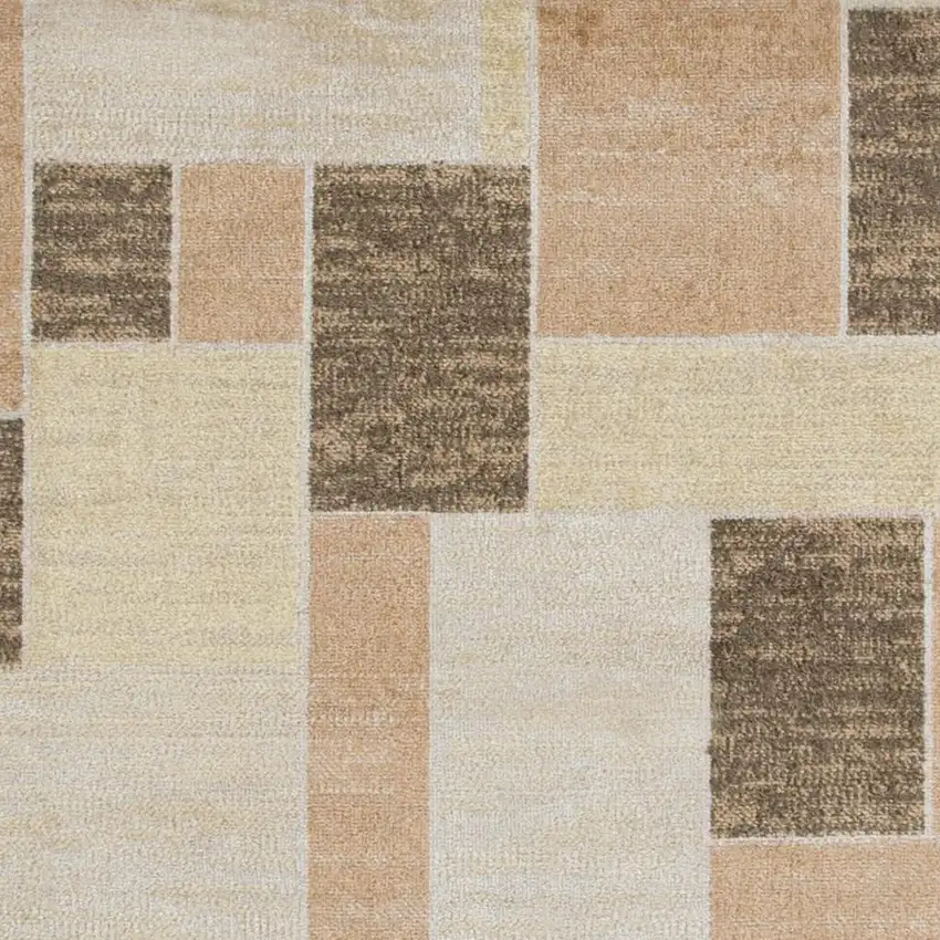 Beige Brown And Tan Geometric Area Rug Photo 4