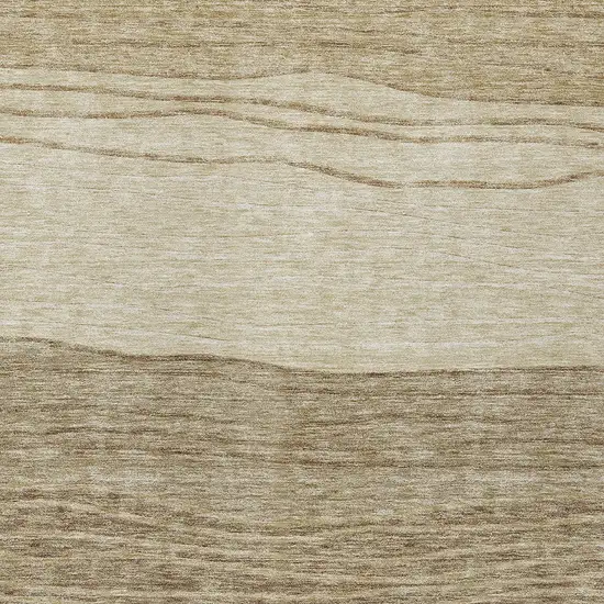 Beige Brown And Taupe Striped Washable Indoor Outdoor Area Rug Photo 4