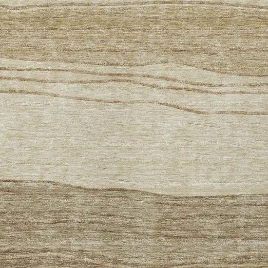 Beige Brown And Taupe Striped Washable Indoor Outdoor Area Rug Photo 5