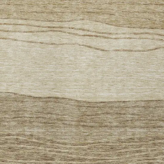 Beige Brown And Taupe Striped Washable Indoor Outdoor Area Rug Photo 4