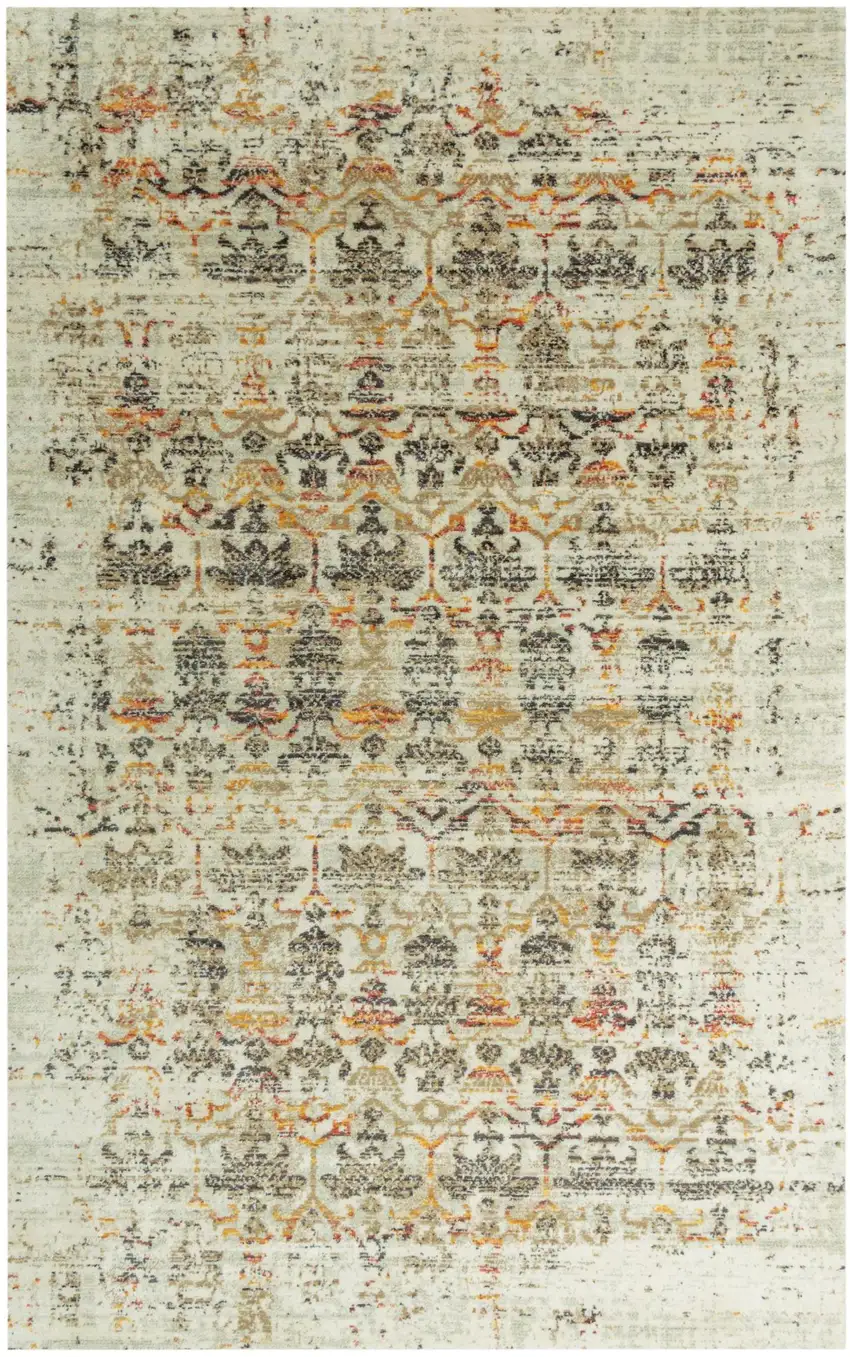 Beige Brown Apricot And Ivory New Zealand Lambs Wool Oriental Hand Carved Handmade Area Rug Photo 2