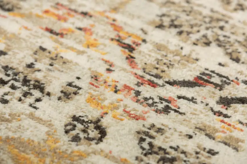 Beige Brown Apricot And Ivory New Zealand Lambs Wool Oriental Hand Carved Handmade Area Rug Photo 4