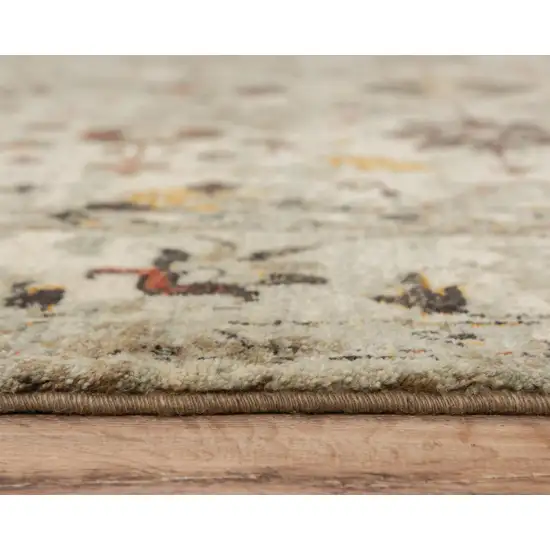 Beige Brown Apricot And Ivory New Zealand Lambs Wool Oriental Hand Carved Handmade Area Rug Photo 5