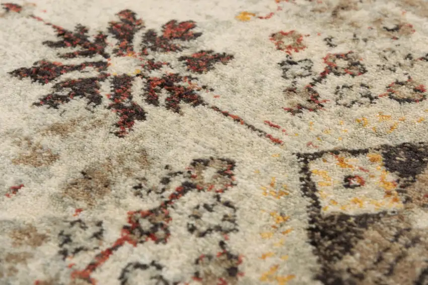 Beige Brown Apricot And Ivory New Zealand Lambs Wool Oriental Hand Carved Handmade Area Rug Photo 1