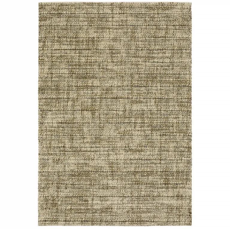 Beige Brown Tan And Blue Green Abstract Power Loom Stain Resistant Area Rug Photo 3