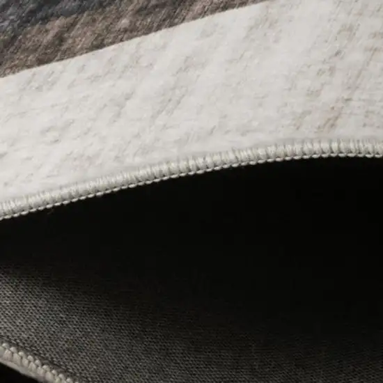 Beige Brown and Gray Checkered Area Rug Photo 2
