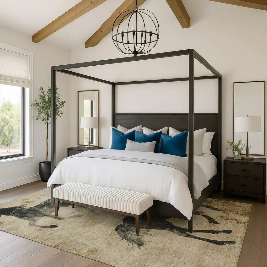 Beige Charcoal And Gray Animal Print Washable Area Rug With UV Protection Photo 3