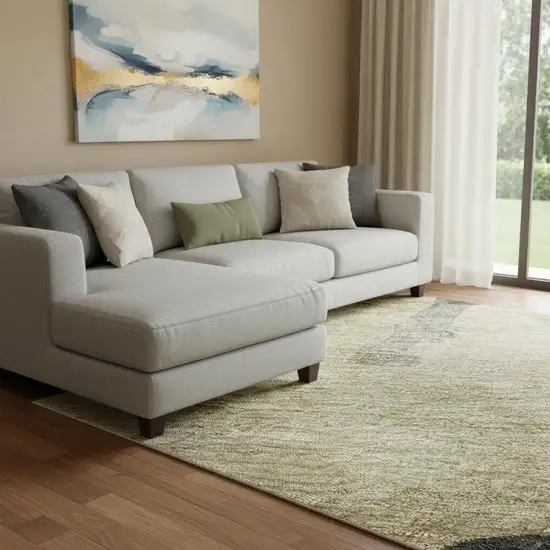 Beige Charcoal And Gray Animal Print Washable Area Rug With UV Protection Photo 2