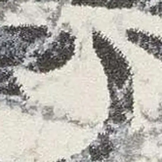 Beige Charcoal and Cream Animal Print Distressed Non Skid Area Rug Photo 3