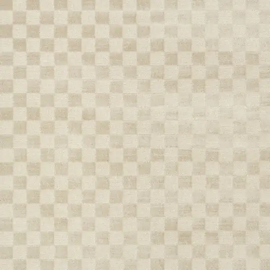 Beige Checkered Area Rug Photo 7
