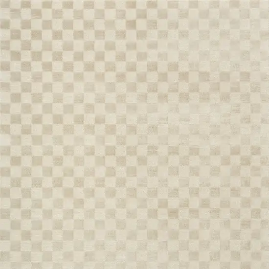 Beige Checkered Area Rug Photo 8
