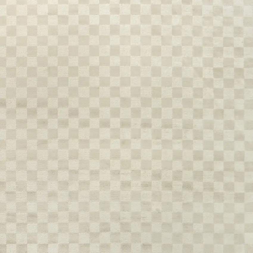 Beige Checkered Area Rug Photo 8