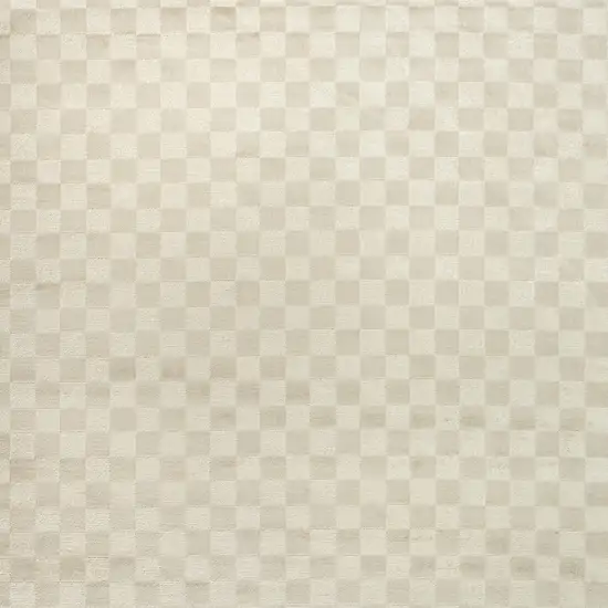 Beige Checkered Area Rug Photo 7