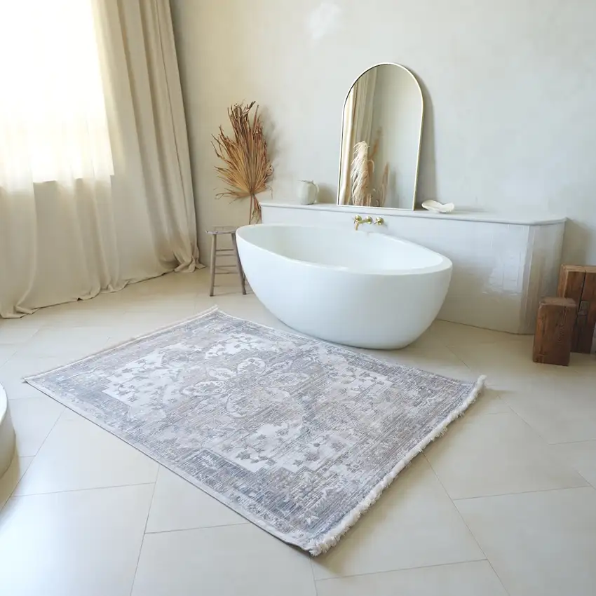 Beige Classic Medallion Area Rug Photo 1