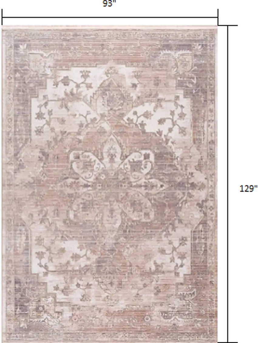 Beige Classic Medallion Area Rug Photo 1