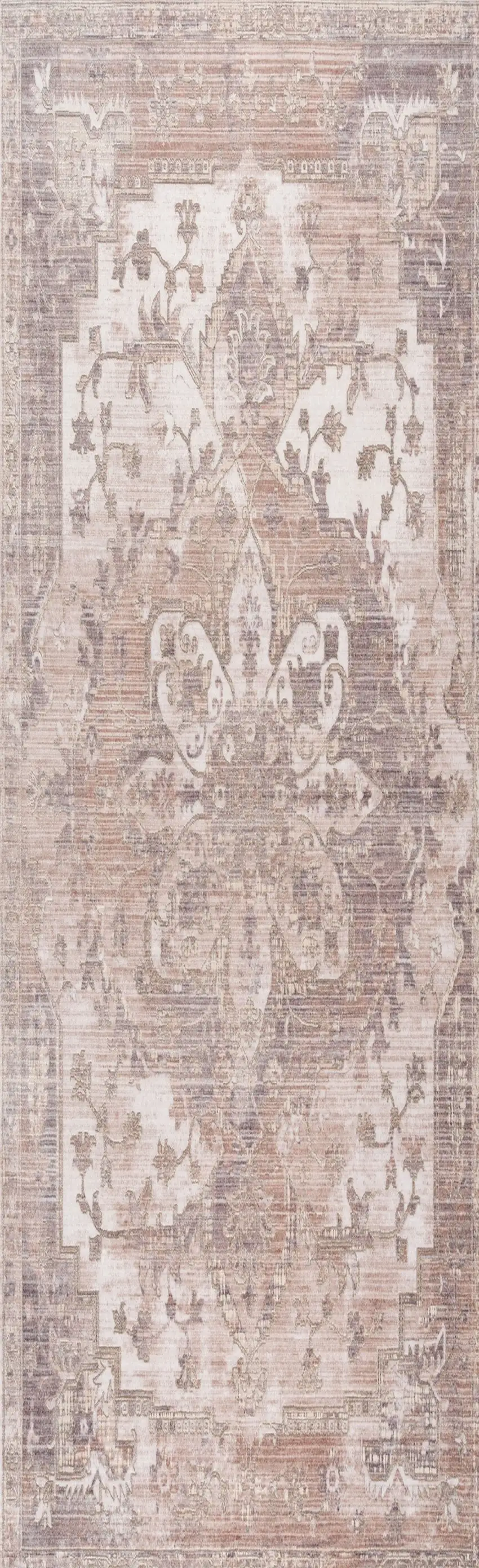 Beige Classic Medallion Runner Rug Photo 6
