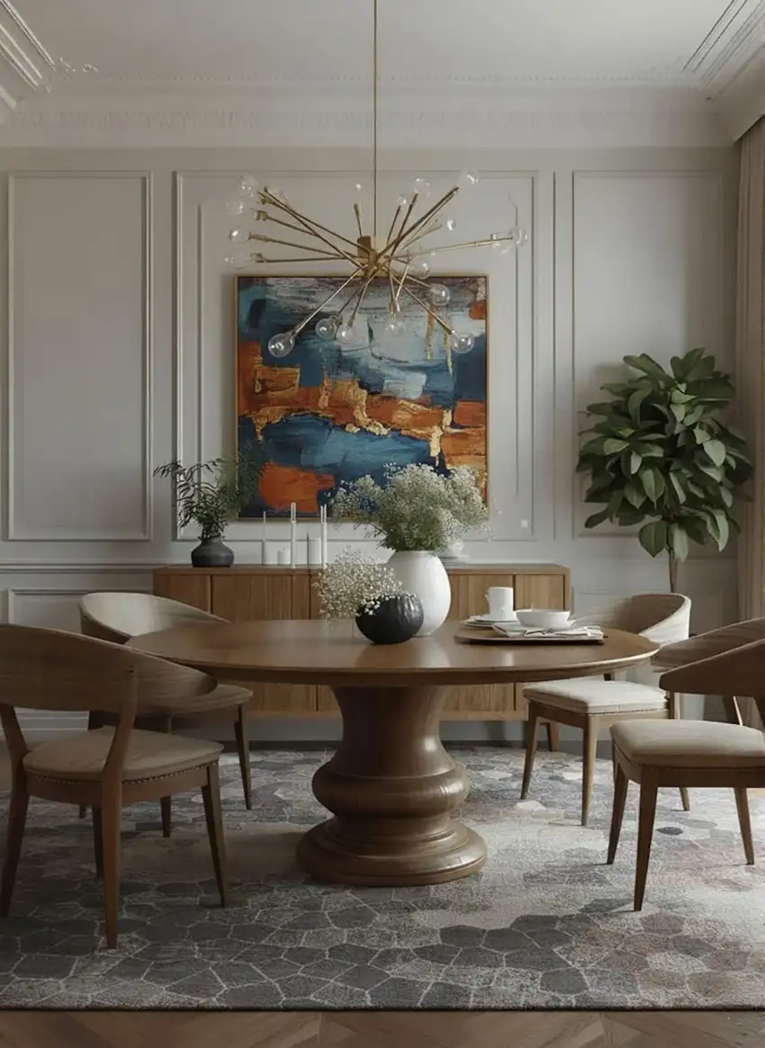 Beige Cobblestone Pattern Area Rug Photo 6