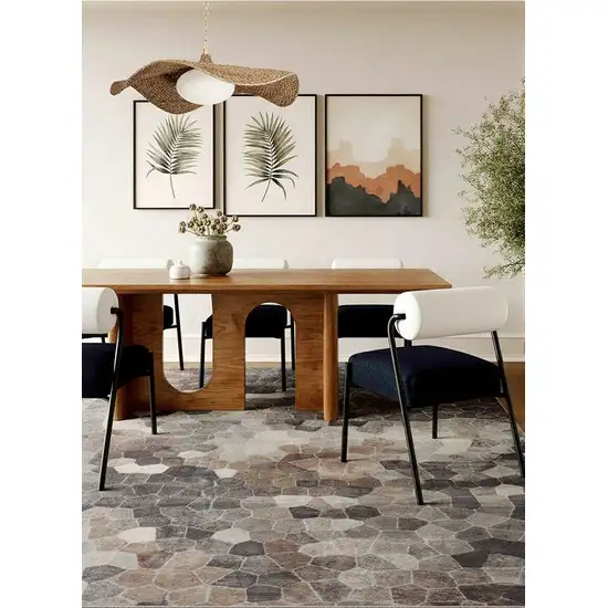 Beige Cobblestone Pattern Area Rug Photo 7