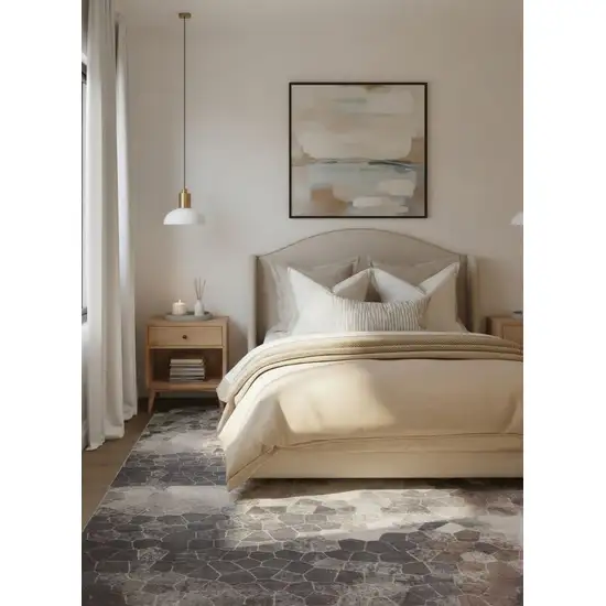 Beige Cobblestone Pattern Area Rug Photo 7