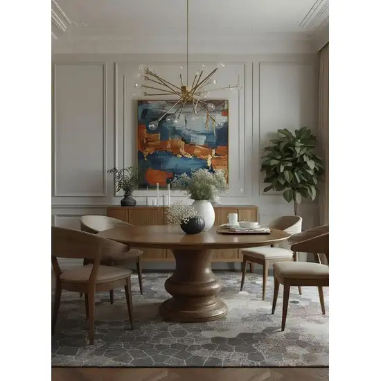 Beige Cobblestone Pattern Area Rug Photo 3